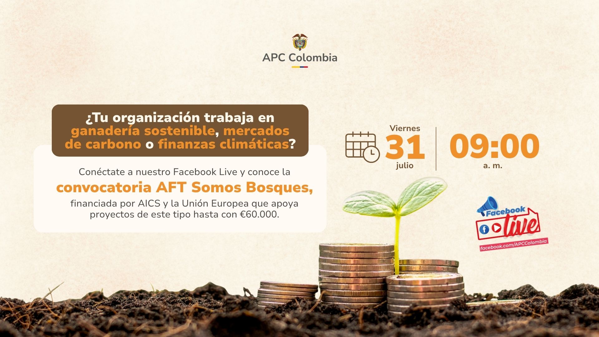 convocatoria AFT Somos Bosques, el 31 de julio a las 09:00