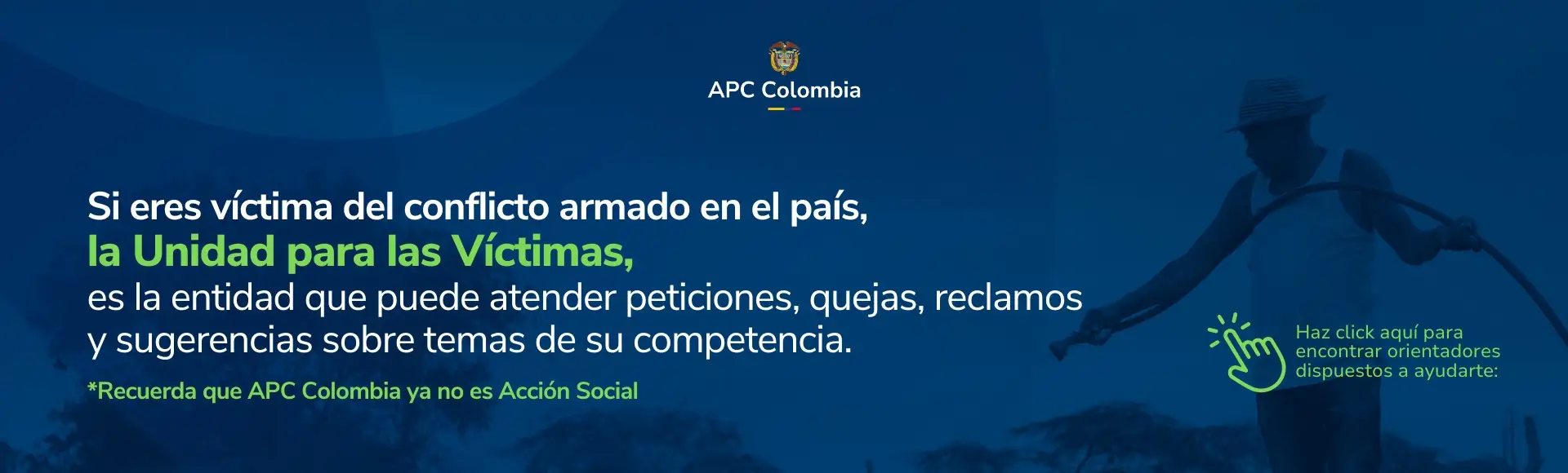 Si eres víctima del conflicto armado en el país, la Unidad para las Víctimas es la entidad que puede atenter tus peticiones, quejas, reclamos y sugerencias