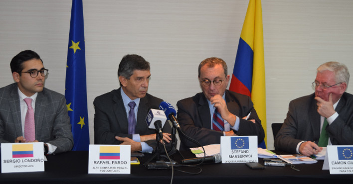 Unión Europea afianza su apoyo a Colombia y le apuesta a la reincorporación de excombatientes
