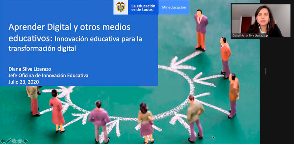 Imagen de la presentación realizada por el Ministerio de salud en el desarrollo del webinar
