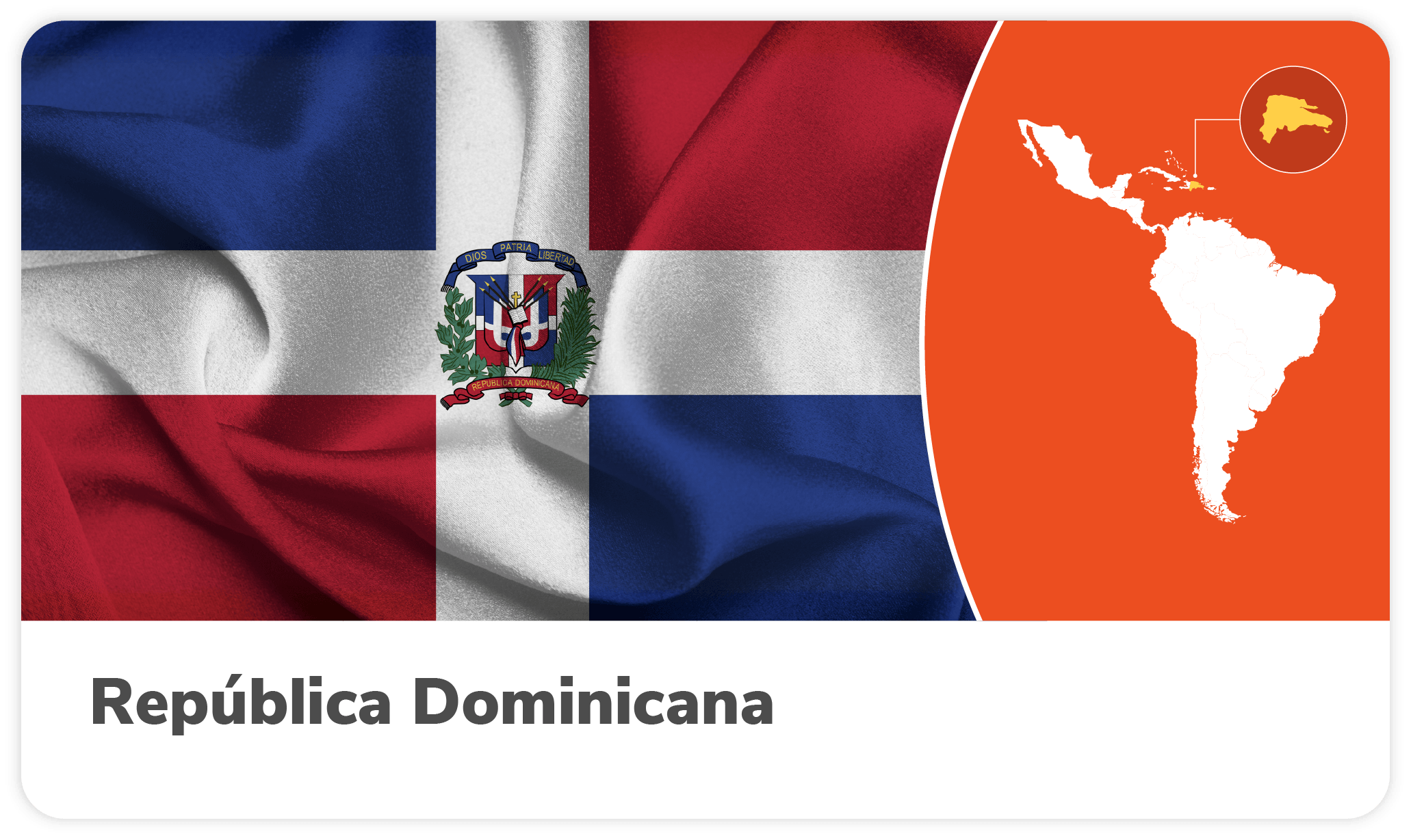 Bandera de Rep&uacute;blica Dominicana