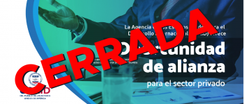 Imagen USAID abre convocatoria para financiar proyectos con el sector privado en Colombia con la palabra cerrada