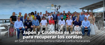 Foto de los asistentes a la apertura del proyecto, en la foto está Daniel Rodríguez Rubiano, director de Oferta de APC Colombia. Carrillo, director de UNGRD