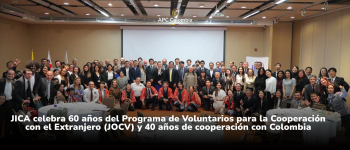 Participantes de la celebración 60 años del Programa de Voluntarios para la Cooperación con el Extranjero (JOCV) y 40 años de cooperación con Colombia