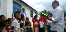Aulas escolares son símbolo de reconstrucción social en Las Palmas, San Jacinto