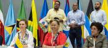 La directora general de la Agencia Presidencial de Cooperación Internacional de Colombia, APC-Colombia, Eleonora Betancur González y la Viceministra de Asuntos Multilaterales, Elizabeth Taylor Jay